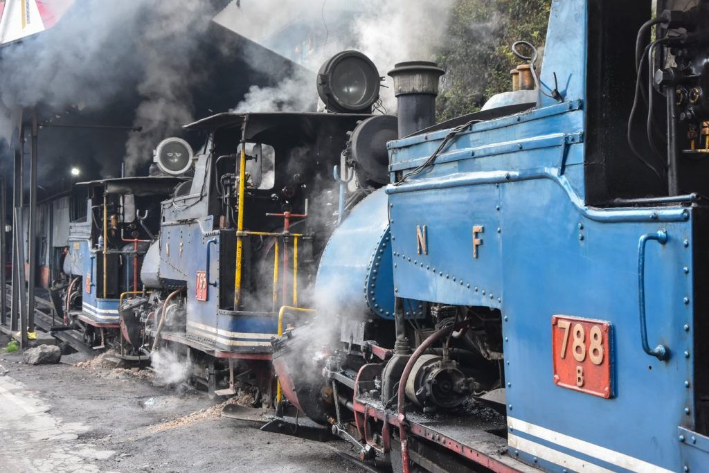Darjeeling Himalayan Railway steam toy train on the narrow-gauge line